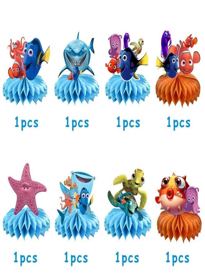 fancigo 8Pcs Finding Nemo Table Centerpieces Birthday Party Supplies Double Side Table Decorations for Kids Party Decorations - Image 2